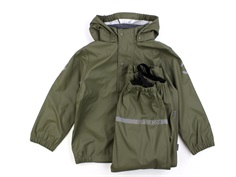 Mikk-line dusty olive rainwear pants and jacket